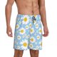 thumbnail image 2 of Balery Daisies Flowers Pantalones cortos de pijama de punto de algodón para hombre con cinturilla y bolsillos-Large, 2 of 6
