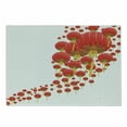 thumbnail image 1 of Lantern Cutting Board, Oval Shape Various Sized Lanterns Like Balloons Circle Form Illustration, Decorative Tempered Glass Cutting and Serving Board, Small Size, Vermilion Mustard, by Ambesonne, 1 of 1