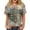 Gray(Floral Print), variant on Womens Tops Short Sleeve Casual Retro Floral Print Summer Blouses Tops for Women Trendy Button V-Neck Business Work Tops Black M