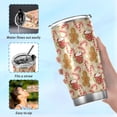 thumbnail image 5 of Christmas Tumbler Gingerbread Snowflake Candy Insulated Coffee Cup Beverage Container Office Travel Mug with Straw and Lid 20oz Holiday Back to School Gift, 5 of 6