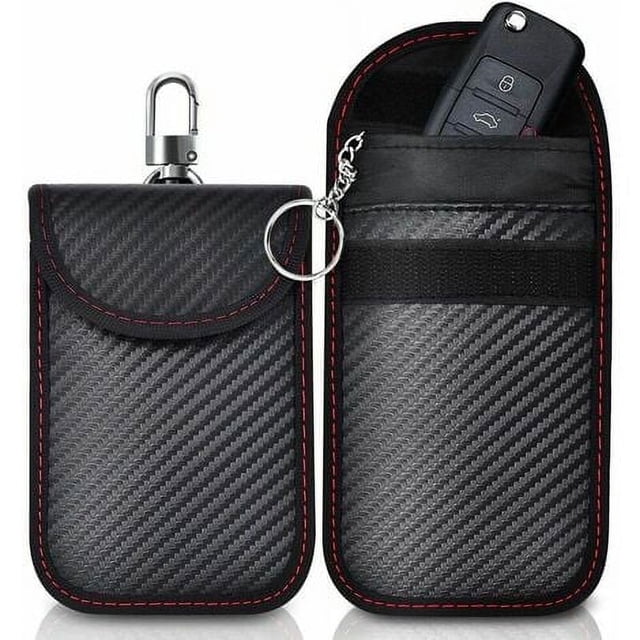 2 Piezas Mini Estuche de Bloqueo RFID para Llaves de Auto Portátiles, Estuche para Llave de Auto Anti RFID, Estuche de Bloqueo RFID para Llaves de Auto sin Llave, Protección Anti Hacking