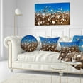 thumbnail image 3 of Designart Blooming Alabama Cotton Field - Landscape Printed Throw Pillow - 12x20, 3 of 5
