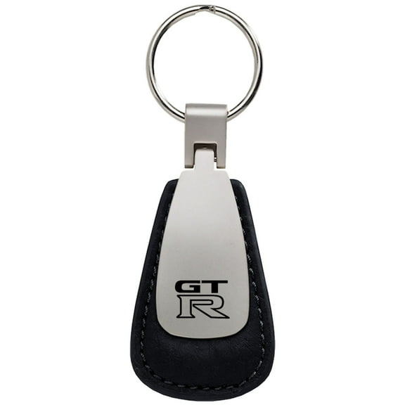 Nissan GTR Leather Teardrop Key Chain (Black)