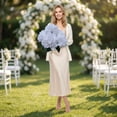 thumbnail image 3 of Artificial Hydrangea Flowers 20in Silk-Like Hydrangea Flower with Stems Realistic Fake Flower for Table Home Wedding Party Decor（Cream White）, 3 of 5