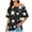 Black, variant on Womens Cotton Oversized Tshirts Funny Stars Printed Summer Boat Neck Off Shoulder Short Sleeve Basic Tunic Tees Tops Loose Fit Streetwear Clothes Blue XL