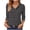Black, variant on Women Button Down V Neck 3/4 Sleeve Polka Dot Casual Basic Comfy Loose Blouse, Red XXL