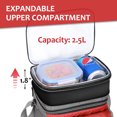 thumbnail image 3 of Tirrinia Insulated Lunch Bags for Women and Men, lunch Totes Best Thermos Cooler Container, Leakproof Expandable Reusable Lunch Box, Red, 9.5" x 7" x 8.1", 3 of 7