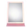 thumbnail image 2 of Vanity Mirror Tabletop Foldable 3 Light Modes Portable Pink 25x18cm 1Pcs, 2 of 3