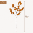 thumbnail image 2 of Fall Eucalyptus Leaves 33.8inch Artificial Eucalyptus Leaves Stems Fake Fall Flowers Decor for Christmas Home Autumn Thanksgiving  Decoration 6pcs, 2 of 7