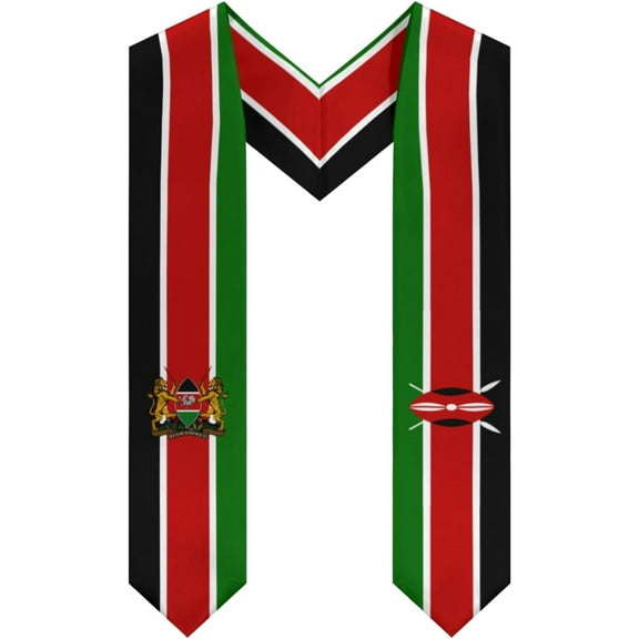 DABOYOZHZH Kenya Flag Graduation Stole Shawl Sash Honor For Study Aboard International Students