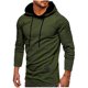 thumbnail image 1 of pstuiky Camisas para hombre de manga larga, Suéter informal de moda para hombre, color liso, con capucha y manga larga, con diseño arrugado camisetas de hombre l, 1 of 5