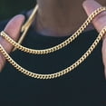 thumbnail image 2 of Men's Cuban Link Chain Necklace Stainless Steel Black Gold Color Male Choker colar Jewelry Gifts for Him, 2 of 6