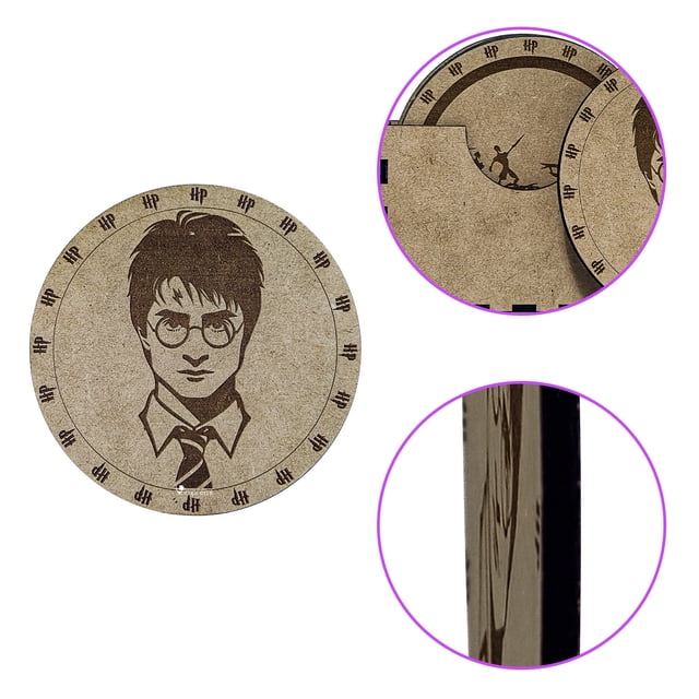 Portavasos MDF Impremli Tipo Harry Potter 6 piezas Café