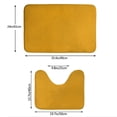thumbnail image 3 of Xecao Goldenrod 2-Piece Vintage Seamless Anti-Skid Mat Set, featuring a stylish pattern for a safe and elegant toilet rug experience, 3 of 6