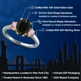 thumbnail image 2 of Gem Stone King 925 Silver and 10K Yellow Gold Black Onyx and Pink Lab Grown Diamond Engagement Ring for Women | 2.50 Cttw | Oval 9X7MM | Gemstone December Birthstone | Size 7, 2 of 6