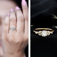 thumbnail image 3 of Rosec Jewels Lab Created Diamond Cluster Engagement Ring for Women (Ef-Vs Quality Certified) - with Jewelry Box, 10K Yellow Gold, US 9.50, 3 of 8