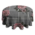 thumbnail image 4 of Pioneer Flower Floral Print Pattern Round Tablecloth 60"x60",Wrinkle Wipeable Table Cloth for Kitchen Dining Room Picnic Patio Party, 4 of 6