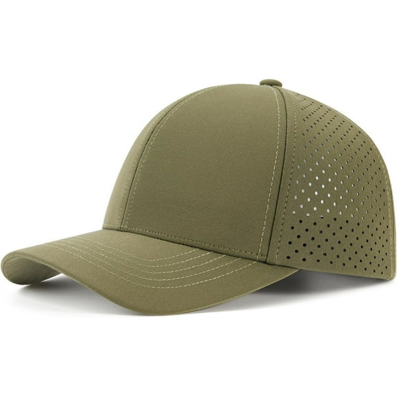 Men Quick Dry Baseball Cap Laser Cut Mesh Ball Curved Brim Snapback Hat