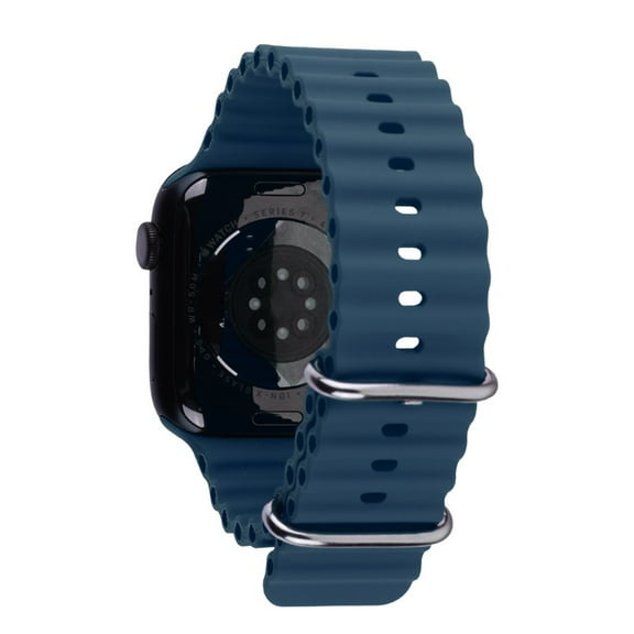 echelon ComfyFit Silicone Strap for Apple Watch Series 9 45mm/Watch Series 10 46mm / Watch SE (2022) 44mm - Dark Blue