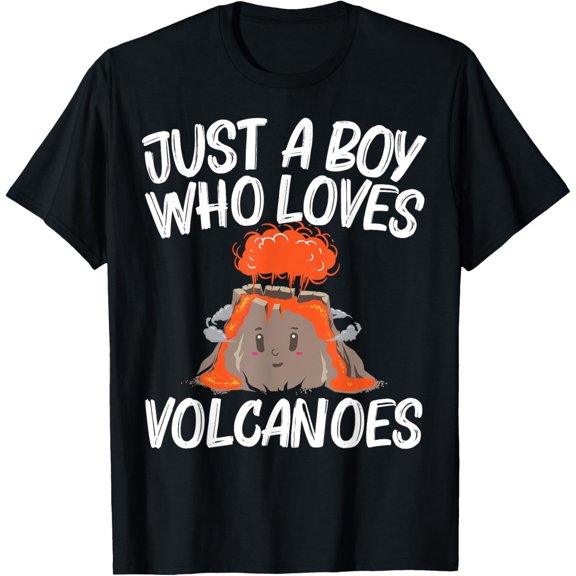 t-shirt Cool Volcano Gift For Boys Kids Lava Magma Eruption Geology T-Shirt.