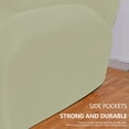 thumbnail image 5 of Clearance! 4-Piece Super Soft Recliner Cover Milk Silk Fitted Recliner Chair Cover Solid Color Recliner Sofa Cover Washable Furniture Protector on Clearance Yellow, 5 of 8