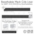thumbnail image 3 of Sweet Jojo Designs + BreathableBaby Boho Hatch Black and White Breathable Mesh Crib Liner Pad, 3 of 6