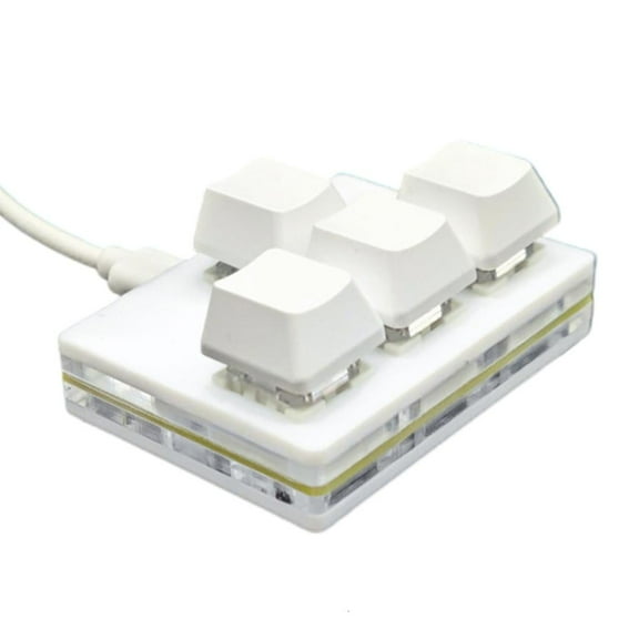 4-Key Keypad WASD Arrows Key Keycaps Keyboard Single-Hand Mechanical Gaming Keypad Programmable USB Customized Keyboard