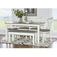 thumbnail image 3 of Linon Jane 2 Tone Six Piece Dining Set in Rustic Taupe and Vanilla White Wood, 3 of 18