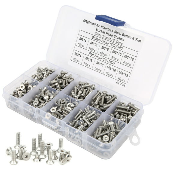 Hex Screws, Screws Hex Head Screws, Screw Organizer Button Head Screws for Home Equipment Equipment Office Equipment Machinery Industries