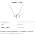 thumbnail image 2 of 14K Gold Intertwined Circle Necklace, Double Moissanite Pendant, Beautiful Gift for Celebrations and Special Occasions, 2 of 4