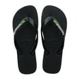 thumbnail image 3 of Havaianas Brasil Logo Flip Flops, Black, 3 of 6