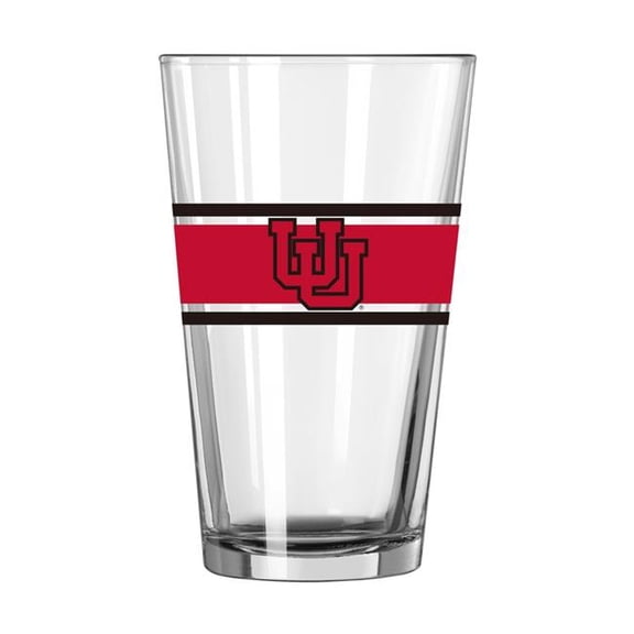Logo Brands 230-G16P-16 Utah 16 oz Stripe Pint Glass
