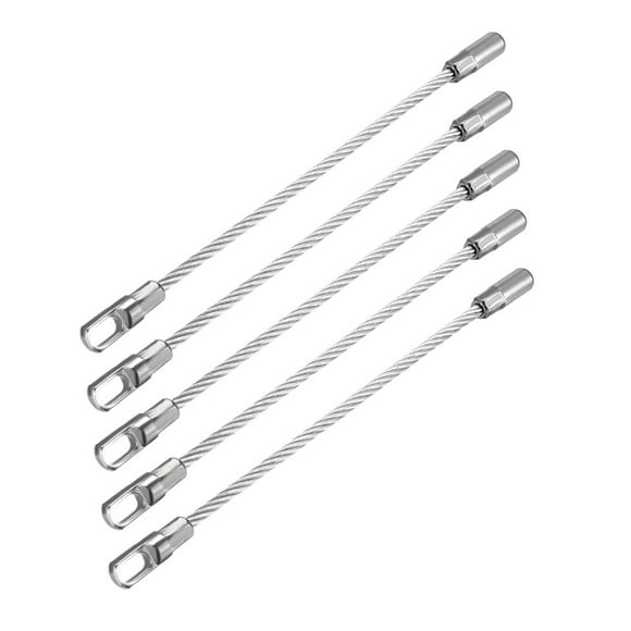 Unique Bargains 5 PCS 155mm/6-inch Flexible Fish Tape Replacement Leader Wire Cable Puller for 6.5mm Fish Tape Wire Puller