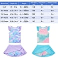 thumbnail image 4 of Lanbubble Girls Tankini Swimsuit Set Ruffle Sleeve 2-Pieces Bathing Suit Mermaid 7-8 Years, 4 of 11