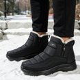thumbnail image 5 of Qaltryn Ankle Snow Boots for Women Men Faux Fur Lined Side Zipper Non‑Slip Water‑Resistant Lightweight Short Winter Boots for Outdoor Snow Daily Wear, 5 of 9