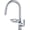 Chrome, variant on Kitchen Sink Faucet with Pull Down Sprayer, Deck Mounted Brass Pull Out Kitchen Faucet with Shelf, Hot and Cold Water Mixer Tap Single Handle Single Hole,Black