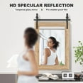 thumbnail image 5 of Hasipu 18"x26" Farmhouse Bathroom Mirror - Brown Rustic Wood Framed Wall Mounted Mirror, Vintage Vanity Mirror with Barn Door Style for Bathroom Living Room Decor, 5 of 7