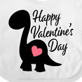 thumbnail image 4 of Inktastic Happy Valentines Day with Dinosaur Silhouette and Heart Boys or Girls Baby Bib, 4 of 4