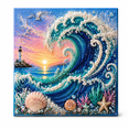 thumbnail image 2 of Ocean Theme Pearl Art DIY Kit, Octopus 3D Pearl Painting Kit, DIY Pearl Art Craft with Sparkling Beads for Adults Beginners, Unique Ocean Wall Decoration Gift, 2 of 7