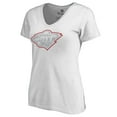 thumbnail image 2 of Women's White Minnesota Wild Whiteout V-Neck T-Shirt, 2 of 3