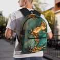 thumbnail image 6 of Vsdgher Emerald Color Gold Marble Unisex Large Capacity Bookbag, Schoolbag, Casual Daypack for High School, College, Teens, Travel, Work, 6 of 6