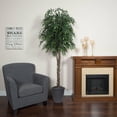 thumbnail image 6 of Vickerman 6' Artificial Green Smilax Deluxe, Rattan Basket, 6 of 6