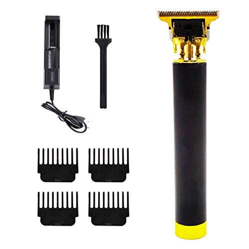 Hair Clippers for Men,Pro Li Close Cutting Trimmer,T-blade Cordless Electric Rechargeable Grooming Kit 1.5/2/3/4 mm Zero Gapped Detail Barber Haircut (Black Grid)