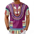 thumbnail image 4 of Mens T Shirts Graphic Pattern Print Casual Loose Crew Neck Short Sleeve T Shirt Comfortable Spring Summer Fall Basic Blouses Vacation Clothes Purple M, 4 of 4