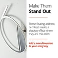 thumbnail image 2 of NACH Brushed Finish Stainless Steel Art Deco Floating House Number For Outside, Hidden Anchor Mount Metal Address Numbers, Maximum Rust Protection, Silver, 6 inch, #6, JW-DECONUMBER-6, 2 of 5