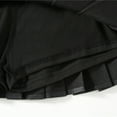 thumbnail image 6 of GYRATEDREAM PU Leather Pleated for Girls High Elastic Skirts with Comfy Casual Elastic Waist Pleated Skirts - Black, 11-12 Years, 6 of 8
