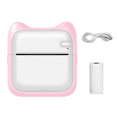 thumbnail image 2 of Mini Portable Thermal Printer BT Pocket Label Printer 57mm Printers 200dpi Support Photo Notes Errors Text Printing (Color : Pink), 2 of 4