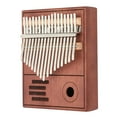 thumbnail image 1 of Thumb Piano, Portable Hand Piano Musicians Gifts Mahogany Mini 17 Key  For Beginner Retro Color, 1 of 8