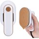 thumbnail image 1 of Plancha de mano portátil, mini plancha de vapor de mano para ropa, vaporizador de ropa de viaje giratorio de 180 °, soporte para máquina de planchar mini (blanco), 1 of 5