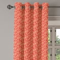 thumbnail image 2 of Ambesonne Valentine's Day Grommet Curtain, Chinese Blossoms, 50" x 84", Vermilion Beige, 2 of 6